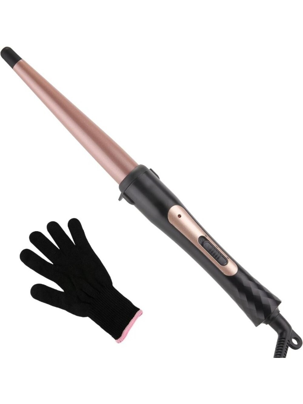 Tapered Curling Wand 1/2" to 1" - Perfect for Short, Medium & Long Hair Styles